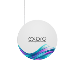 Vertical Circle Hanging Banner